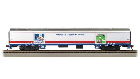 72' Exhibit (Converted Baggage) Car - Ready to Run -- American Freedom Train #104 - 19904 : HO