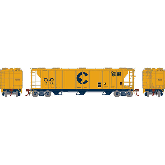 PS-2 2893 3-Bay Covered Hopper, C&O 2063 - G73613 : HO