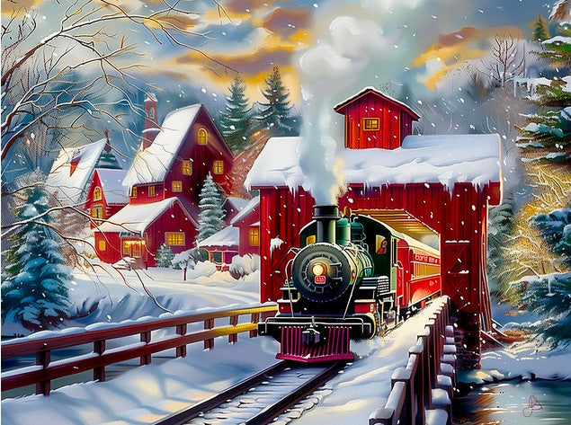 Winter Creek Bridge 1000 piece Puzzle - 77130