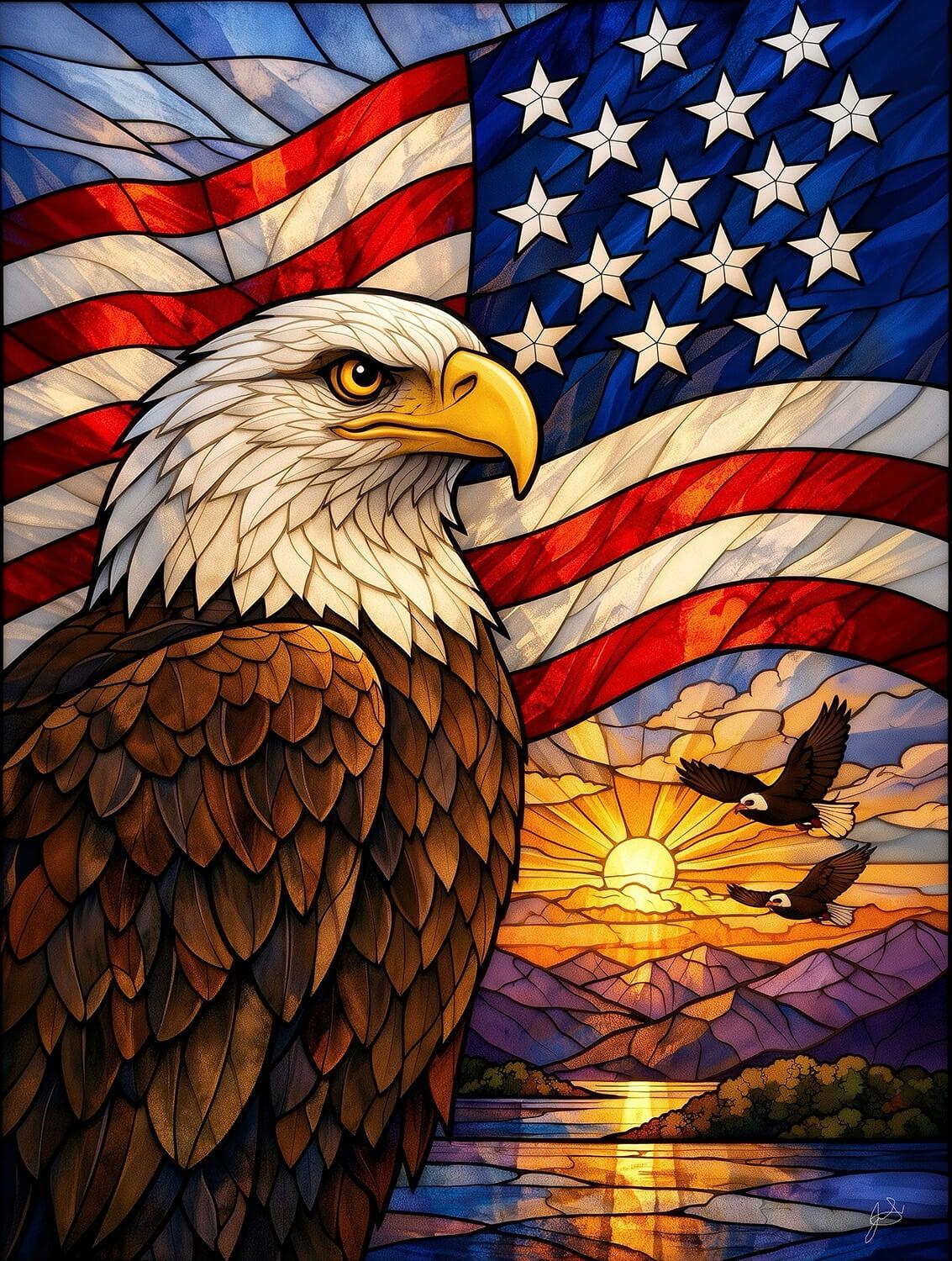 American Eagle Glory 500 Piece Puzzle - 77282