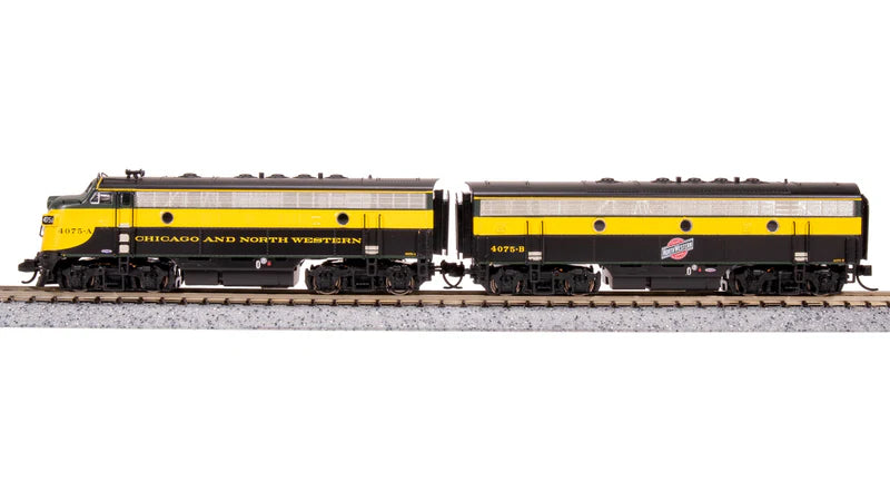 EMD F7A/B Chicago & North Western CNW 4075A/4075B w/Paragon4 Sound & DCC - 7752 N Scale