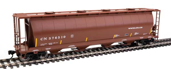 59' Cylindrical 4-Bay Covered Hopper Canadian National-7836 : HO