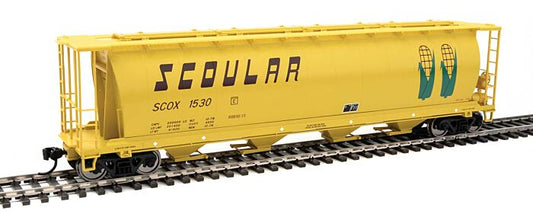 59' Cylindrical 4-Bay Covered Hopper Scoular-7861 : HO