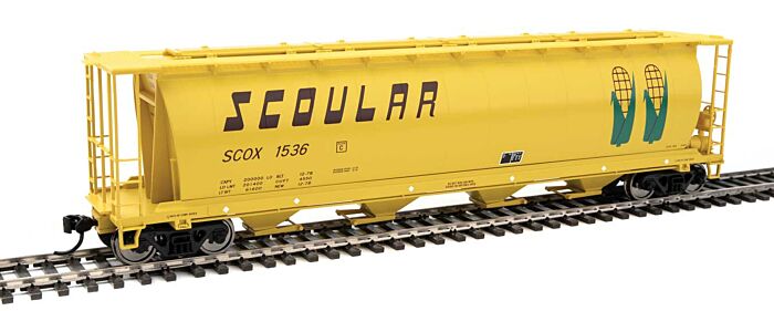 59' Cylindrical 4-Bay Covered Hopper Scoular-7862 : HO