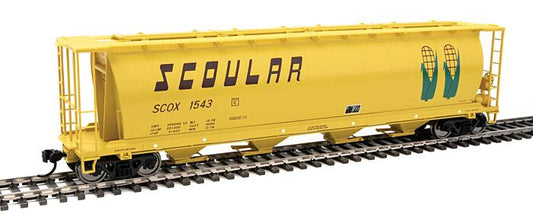 59' Cylindrical 4-Bay Covered Hopper Scoular-7863 : HO