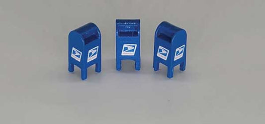 U.S. Mail Street Mailbox 3-Pack -- 1993-2022+ (blue)-804 : HO