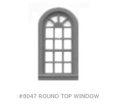 Round Top Window 30"W x 58"H - 8047 : HO