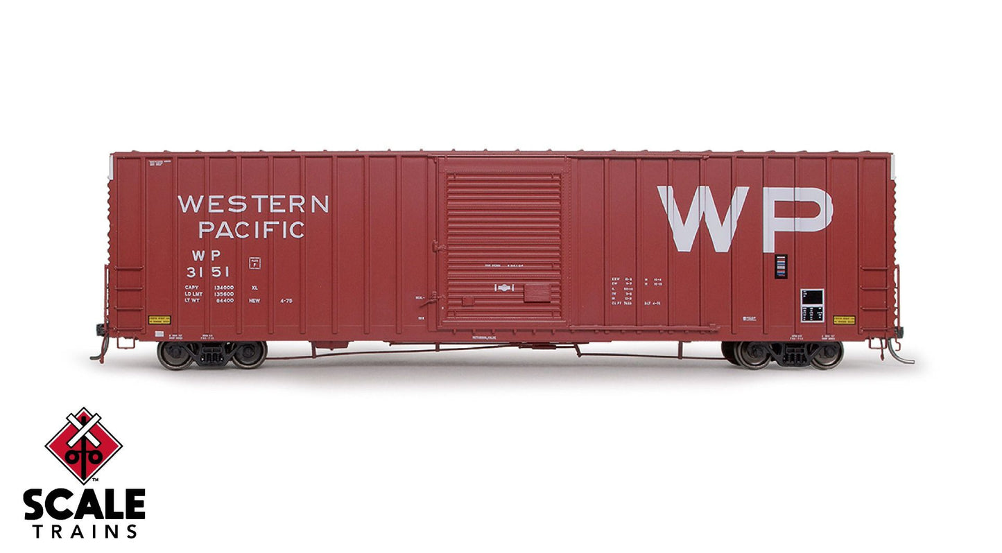 PC&F 7633 60 Ft Boxcar Western Pacific #3156 - EP8055202 : HO