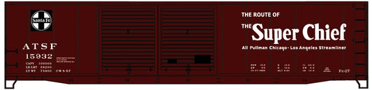 50'steel Boxcar Kit Santa Fe ATSF 15932 Super Chief - 81072 : HO