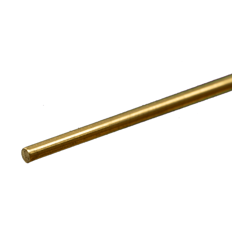 Solid Brass Rod - 12 Inch 30cm Long -- 3/32 Inch 2.38mm Diameter - 8163