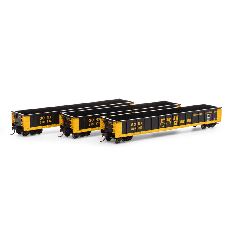 52' Mill Gondola, GONX 3-pack #1 - 8178 : HO