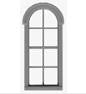 4/4 Round Top Window 24" x 72" - 8205 : HO