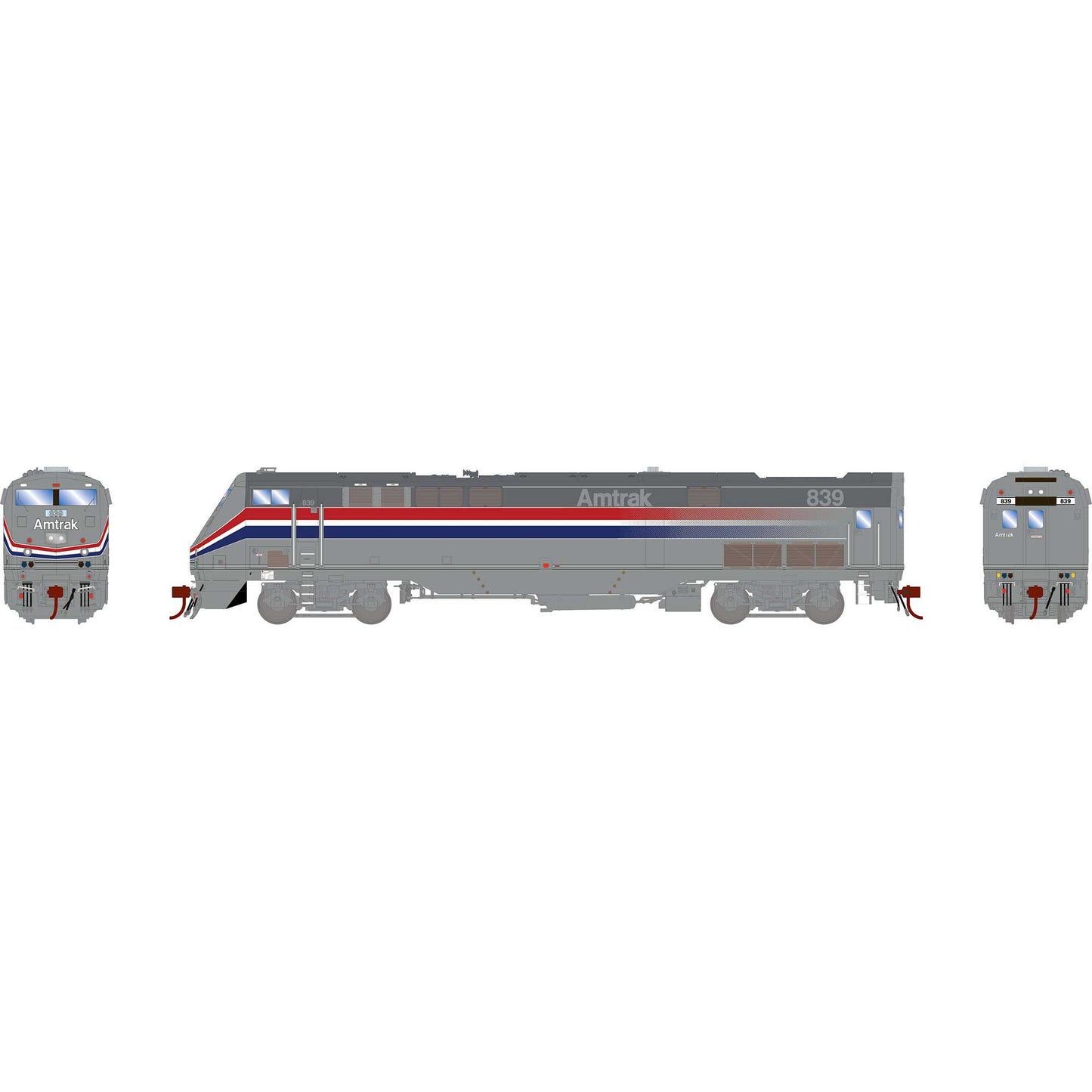 P40DC Locomotive, Amtrak 839- Phase III, DCC Ready - G82282 : HO