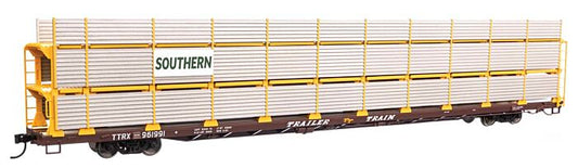 89' Flatcar w/Tri-Level Shielded Auto Rack Southern TTRX 962044 - 8322 : HO