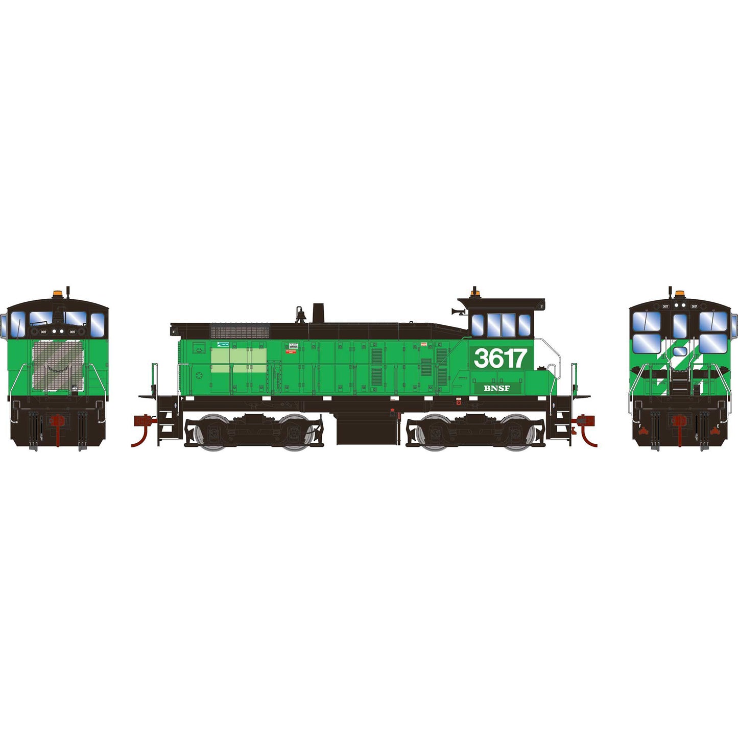 SW1000 Locomotive, BNSF 3617 Standard DC - 86742 : HO