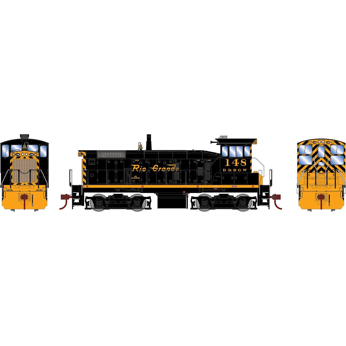 SW1000 Locomotive, D&RGW 148 - Standard DC - 86743 : HO