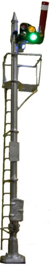 Chicago & NorthWestern CNW 3-position Upper Quadrant Semaphore w/LED - H871 : HO