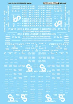 Chesapeake & Ohio - C&O -- Open Top Coal Hopper s (roman Lettering) 1935-1956+ -871045 : HO