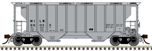 Portec 3000 2-Bay Covered Hopper Milwaukee Road MILW 96089 - 20007123 : HO