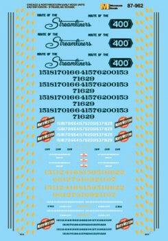 Chicago & North Western Hood Diesels and Switchers (1948 - 1960) Decals - 87962 : HO