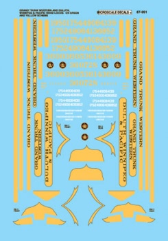 Grand Trunk Western (GTW) and Duluth, Winnipeg & Pacific (DW&P) -- Hood Unit Diesels (CN Green & Yellow) 1965-1960 - 87991 : HO