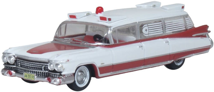 1959 Cadillac Miller-Meteor Ambulance - 87CM59001 : HO, 1/100th