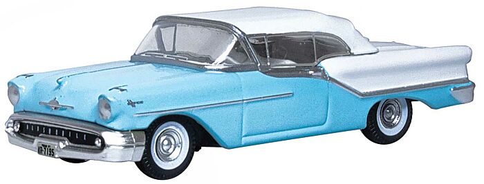 1957 Oldsmobile 88 Convertible Blue/White - Top Up - 87OC57002 : HO