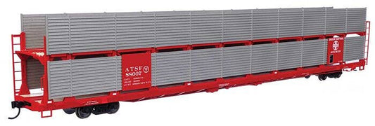 89' Flatcar w/Bi-Level Shielded Auto Rack - Santa Fe ATSF #88007 - 8101 : HO