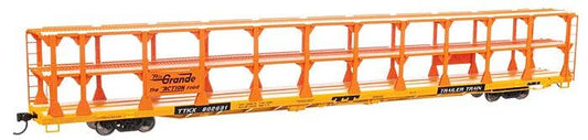 89' Flatcar w/Tri-Level Open Auto Rack - Denver & Rio Grande Western(TM) Rack Trailer-Train Flatcar TTKX 802548 - 8205 : HO