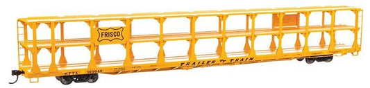 89' Flatcar w/Tri-Level Open Auto Rack-St. Louis - San Francisco Rack Trailer-Train Flatcar 913598 - 8217 : HO