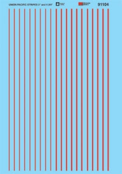 Striping 3" and 4-3/4" Widths Red - 91105 : HO