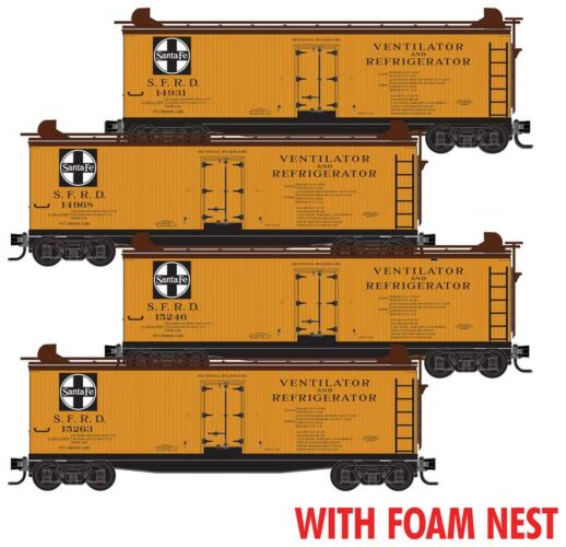 40' Double-Sheathed Wood Reefer 4-Pack - Foam Nest -- Santa Fe - 99300221 : N