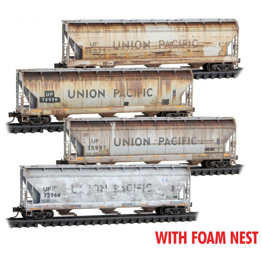 3-Bay ACF Covered Hopper Union Pacific (4-pack)-99305052 : N