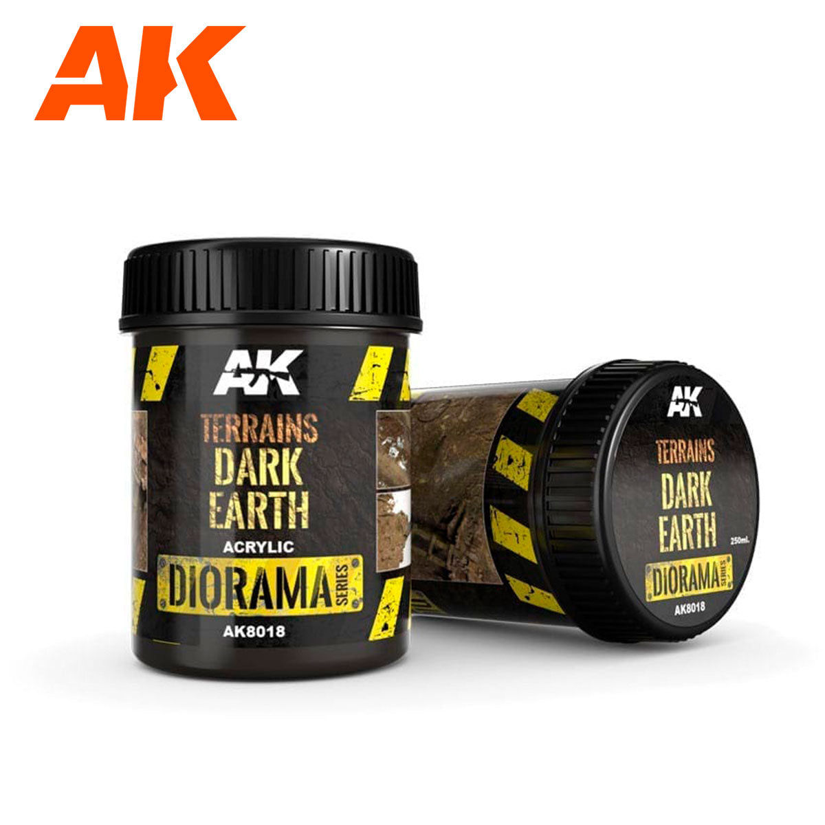 Terrains Dark Earth Ground 250ml Acrylic, Diorama Series - AK8018