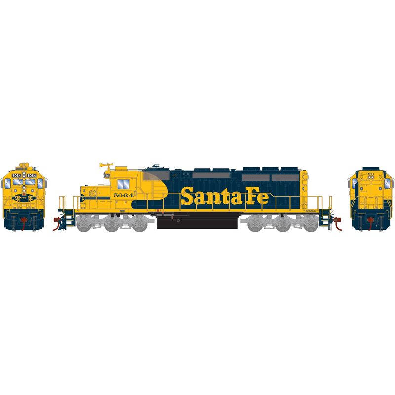 EMD SD40-2 Locomotive, Santa Fe ATSF #5064 DC/DCC Ready - ATH1227 : HO