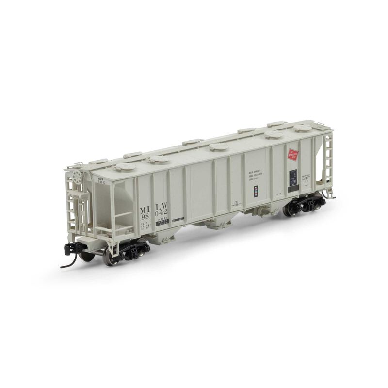 PS-2 2893 3-Bay Covered Hopper, MILW Primed for Grime #98007 - ATH1722 : N