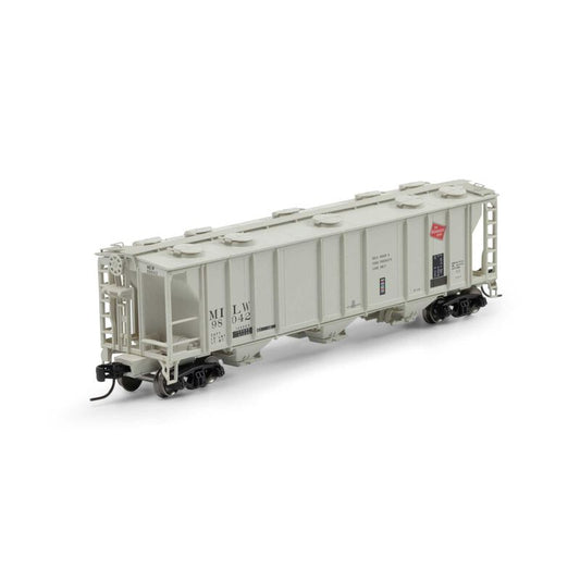 PS-2 2893 3-Bay Covered Hopper, MILW Primed for Grime #98042 - ATH1724 : N