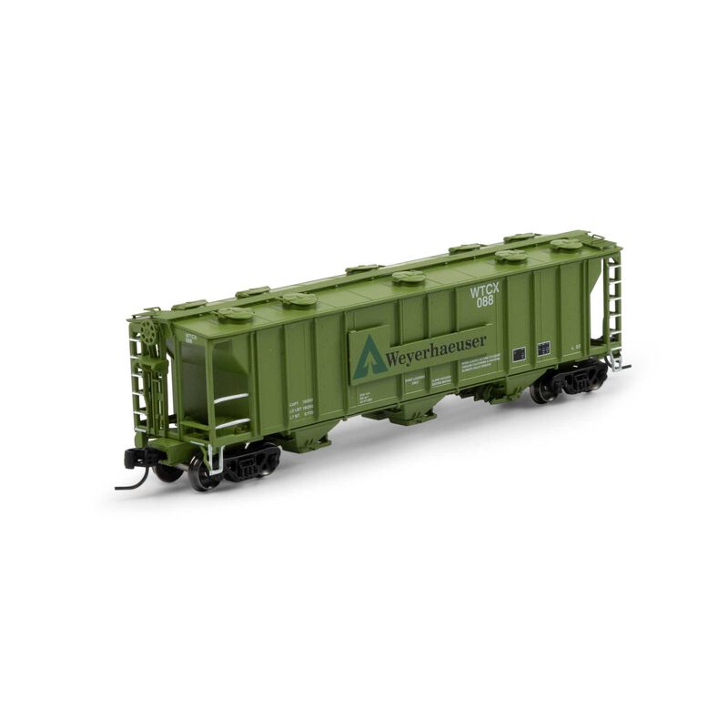 PS-2 2893 3-Bay Covered Hopper, Weyerhaeuser WCTX #088 - ATH1731 : N