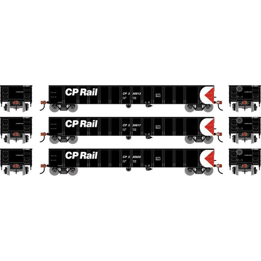 52' Mill Gondola, CP #330913/330917/330920 3-Pack - ATH-1998 : HO
