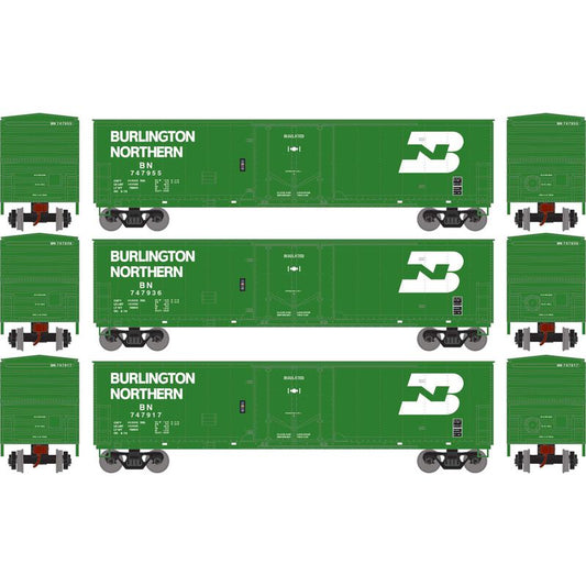 50' Youngstown Plug Door Box Car, BN #747917/747936/747955 3-Pack - ATH-2058 : HO