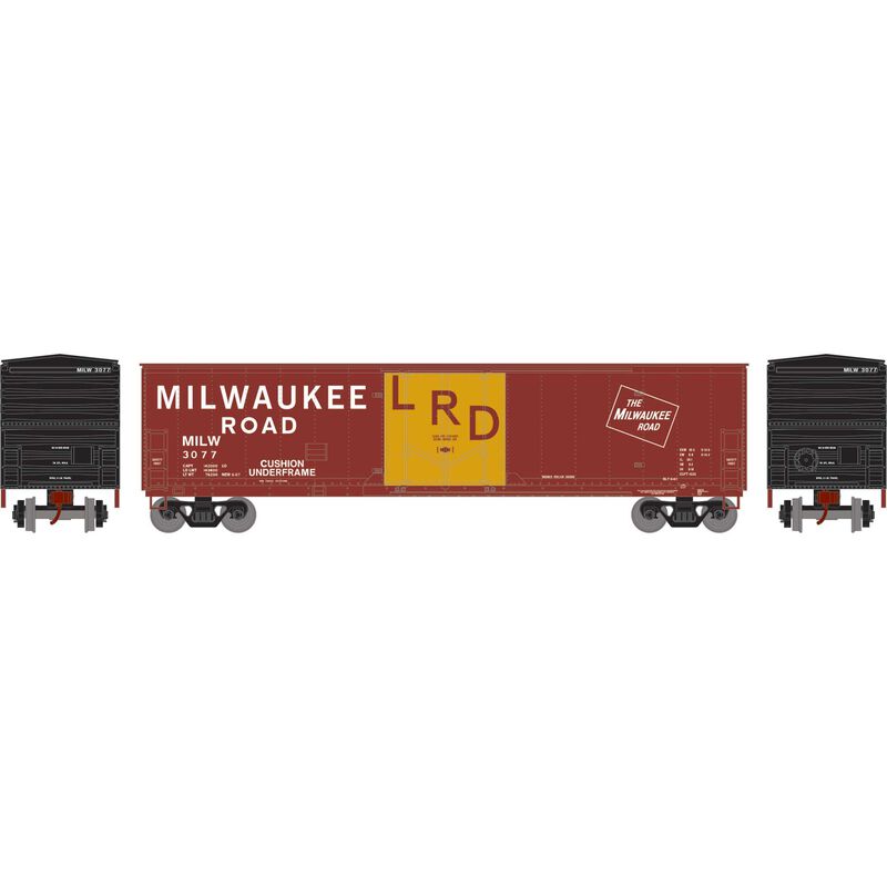 50' Youngstown Plug Door Box Car, MILW #3077 - ATH-2059 : HO