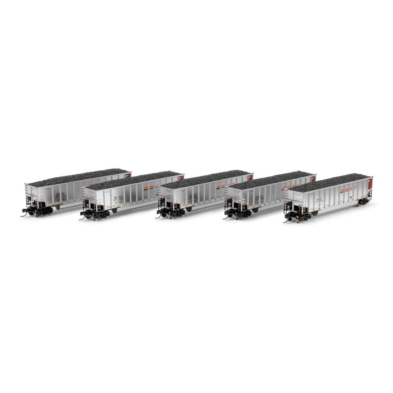 Bethgon Coalporter w/Coal Load, BNSF #671160/671176/671186/671212/671317 5-Pack - ATH-2306 : N