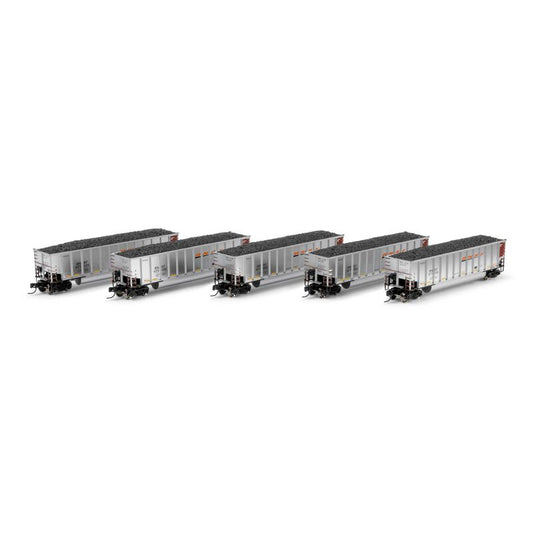 Bethgon Coalporter w/Coal Load, BNSF #671160/671176/671186/671212/671317 5-Pack - ATH-2306 : N