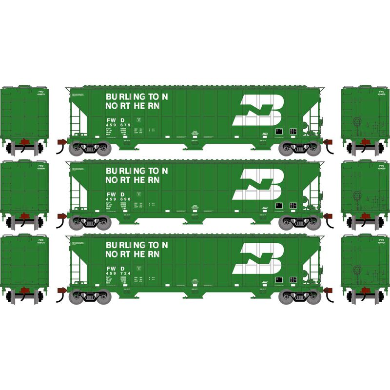 FMC 4700 Covered Hopper, FWD #459679/459690/459724 3-Pack - ATH-2481 : HO