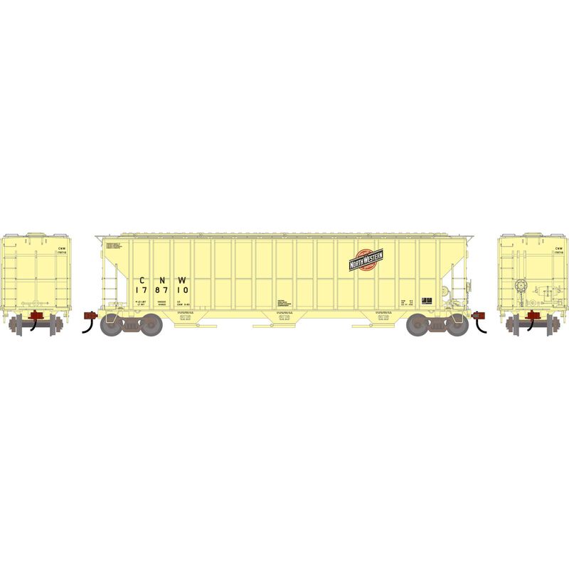 FMC 4700 Covered Hopper, Primed For Grime CNW #178710 - ATH-2485 : HO