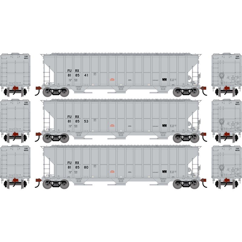 FMC 4700 Covered Hopper, FURX #818541/818553/818580 3-Pack - ATH-2490 : HO