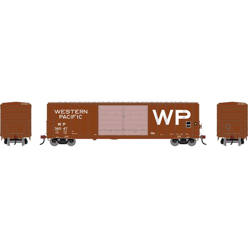 50' FMC 5077 Centered Double Door Box Car, WP #38081 - ATH-2915 : HO