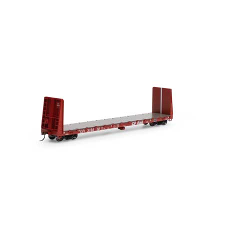 60' Bulkhead Flat Car Canadian Pacific CPR 316410 - 17070 : HO