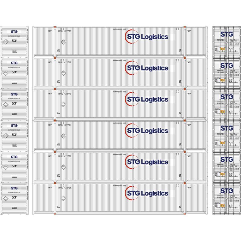 53' CIMC Container, STG Logistics #1 (6-pack) - 28520 : HO