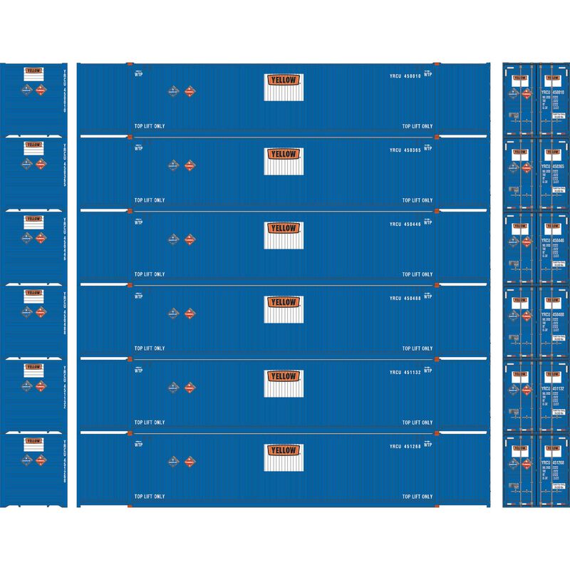 53' CIMC Container, Yellow #1 (6-pack) - 28521 : HO